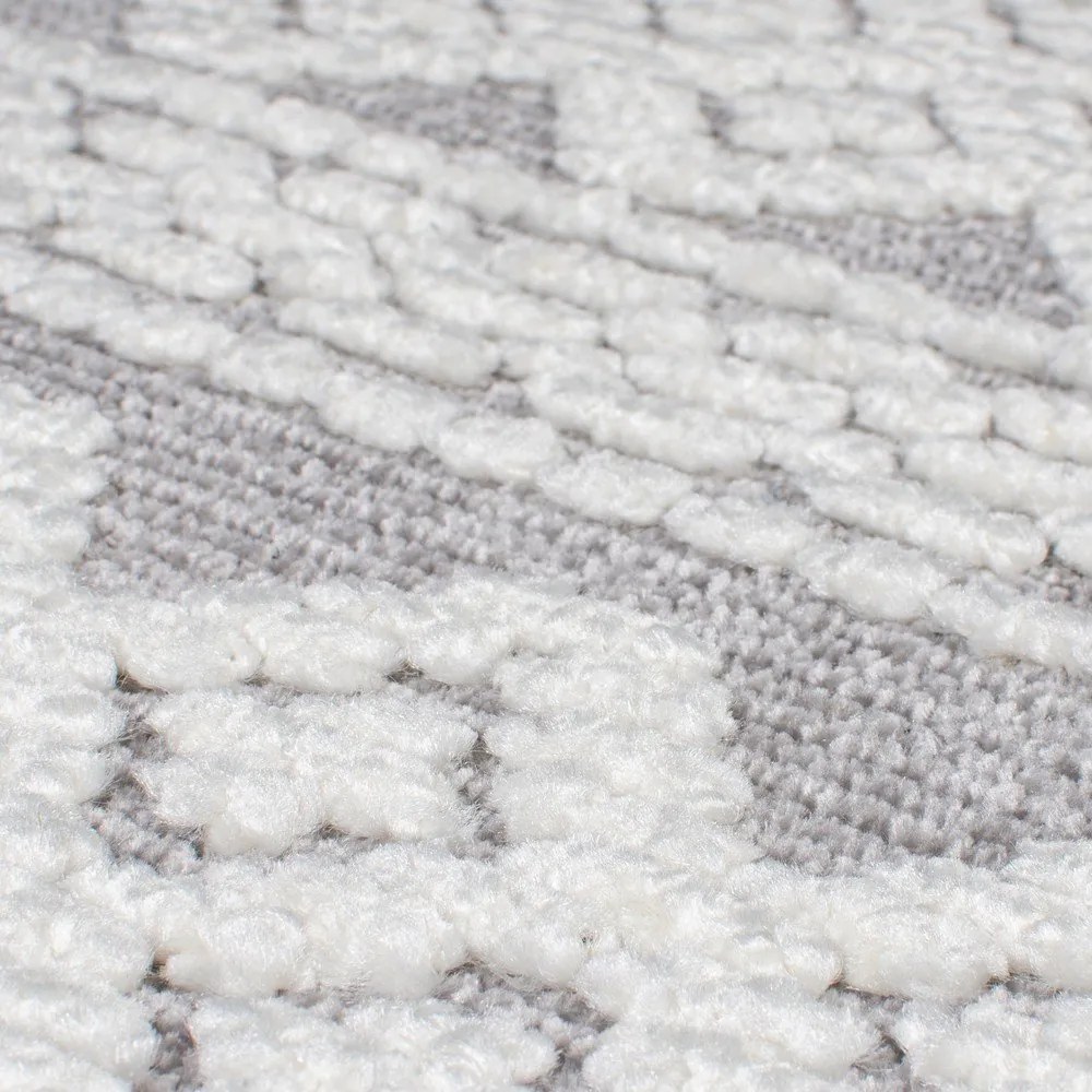 Tappeto in ciniglia lavabile grigio 80x160 cm Jhansi - Flair Rugs