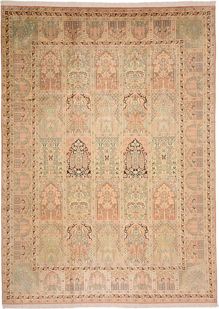 Cashmere Silk Tappeto orientale 310 x 220 (Indian) Annodato A Mano