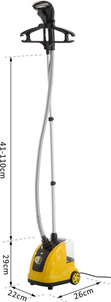 Stiratrice a Vapore Verticale Professionale 1.4L 1800W Giallo...