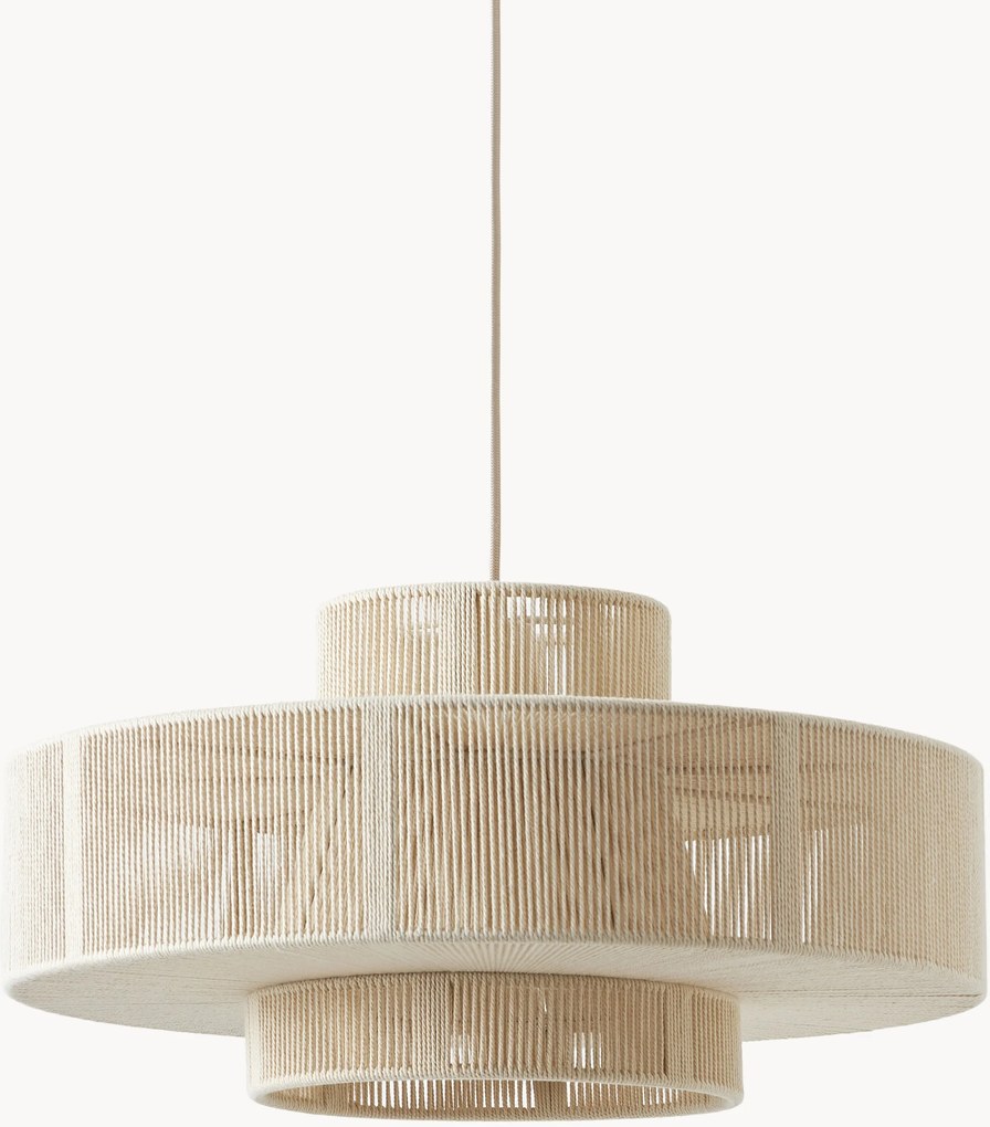 Lampada a sospensione grande in lino Lace