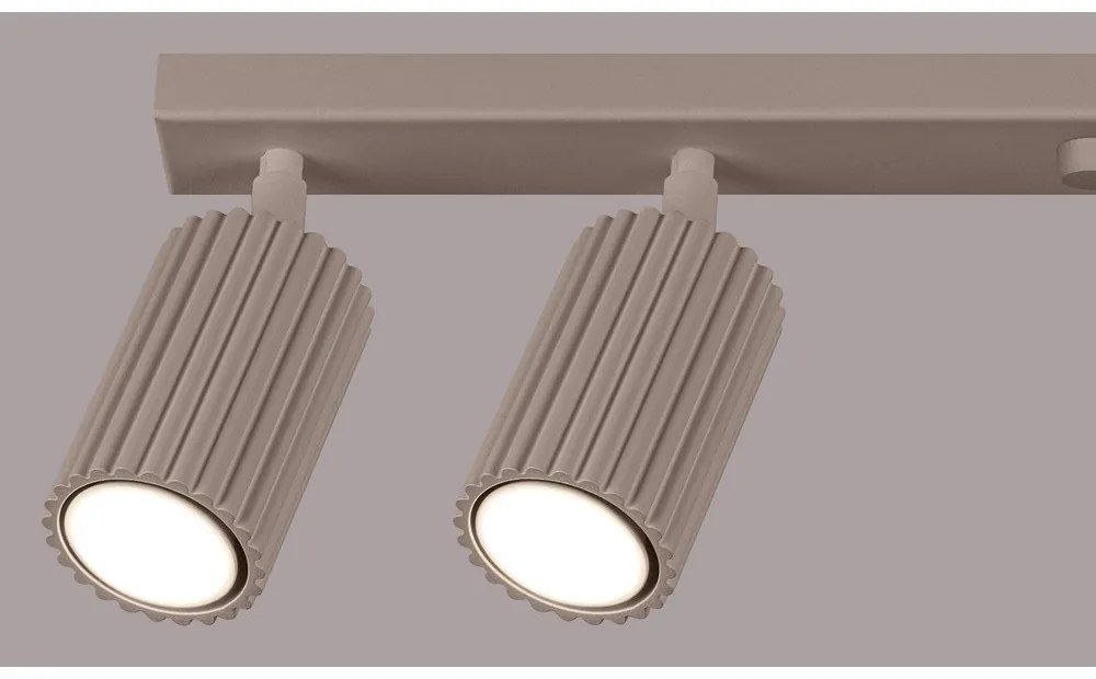 Faretto grigio tortora in metallo 6,5x117 cm Gleam – Sollux