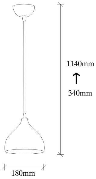 Lampadario su filo TATTOO 1xE27/60W/230V