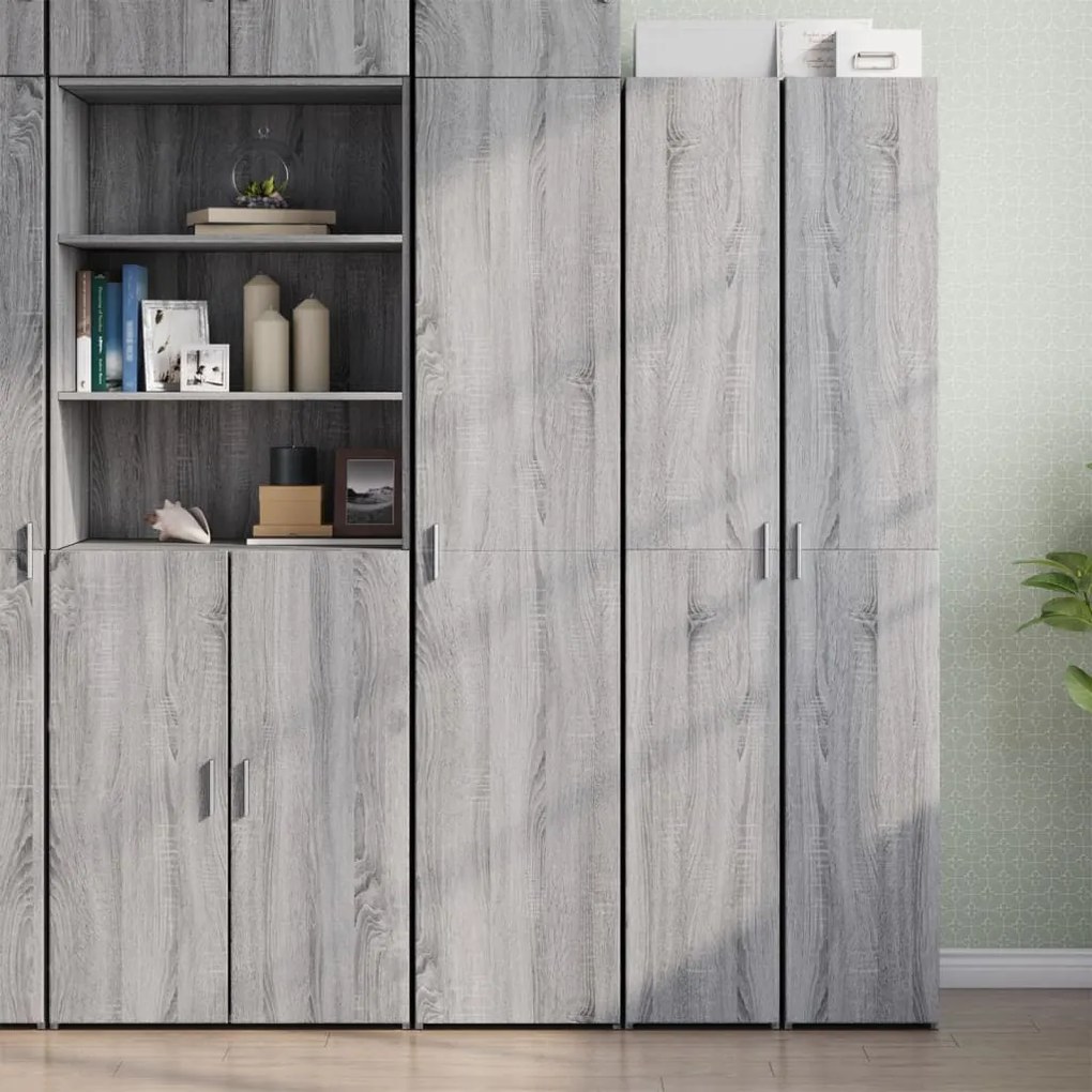 Credenza grigio sonoma 40x42,5x185 cm in legno multistrato