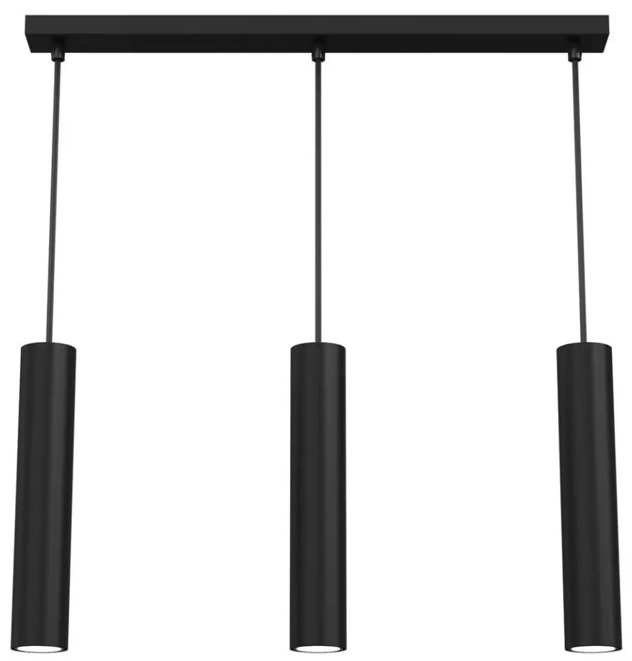 Lampadario a sospensione con filo RAITO 3xGU10/8W/230V nero