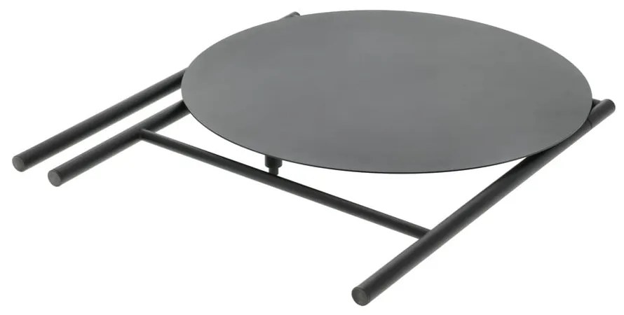 Tavolo da pranzo rotondo in metallo nero ø 70 cm Disc - Zone