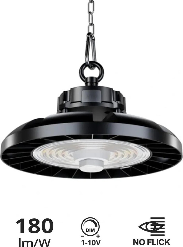 Campana LED 200W IP65 180lm/W No Flickering con driver Philips Colore Bianco Freddo 6.000K