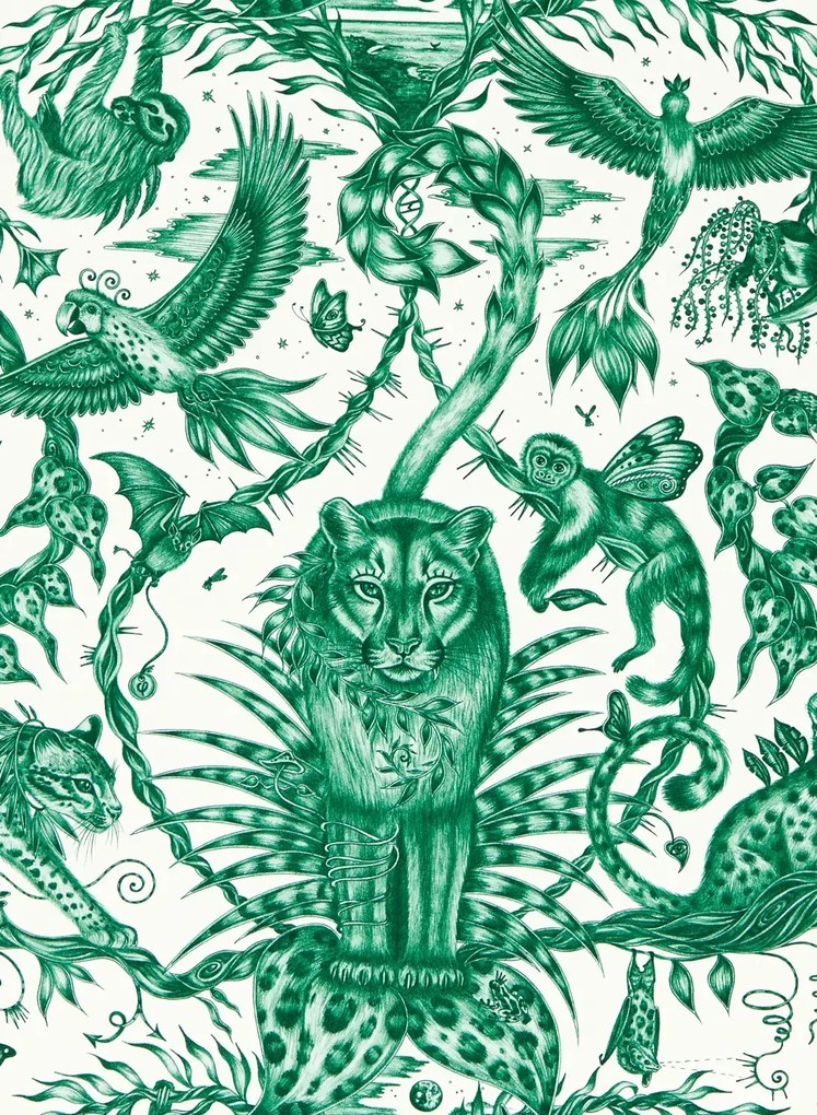 Clarke & Clarke Carta da parati Bosque Dreams - Seafoam