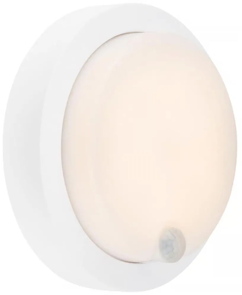 Brilo - lampada da parete ricaricabile per esterni con sensore, LED 4W/5V, batteria 4400 mAh, IP44, bianca