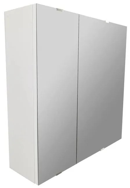 Specchio contenitore Essential bianco in truciolare SENSEA, 2 ante apertura da destra e sinistra P 17 x L 58 x H 58 cm
