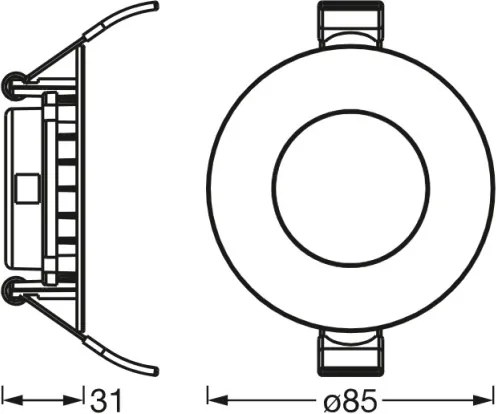 Osram - Faretto da incasso SLIM LED/4,5W/230V 6500K