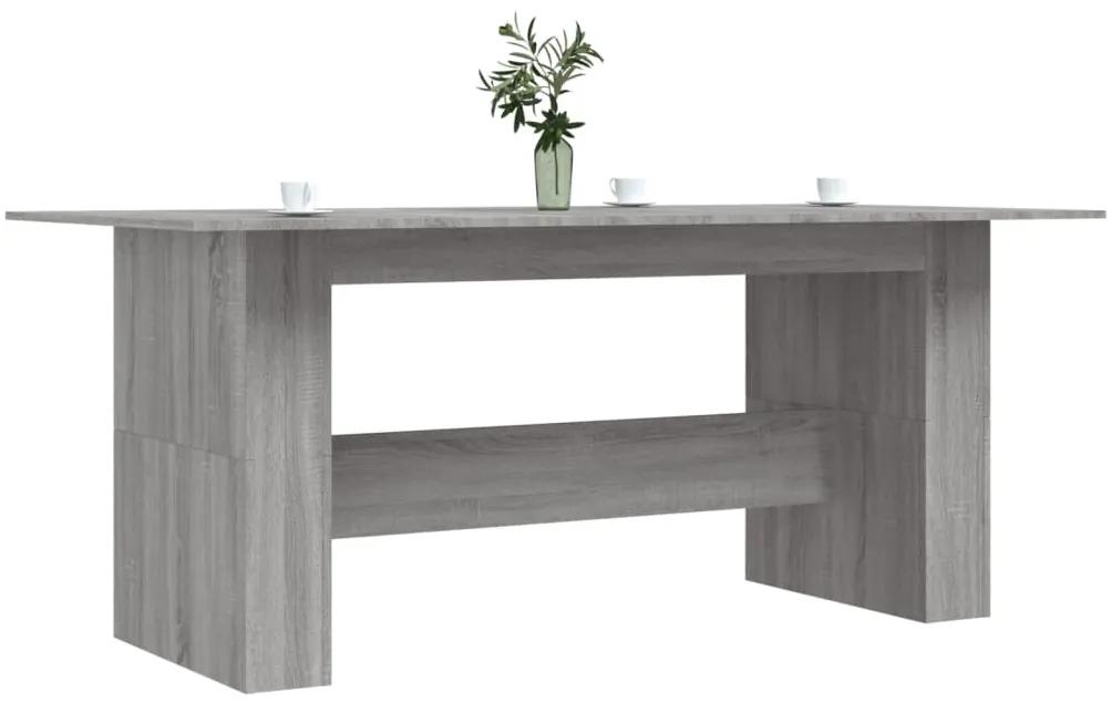 Tavolo da pranzo grigio sonoma 180x90x76 cm legno multistrato