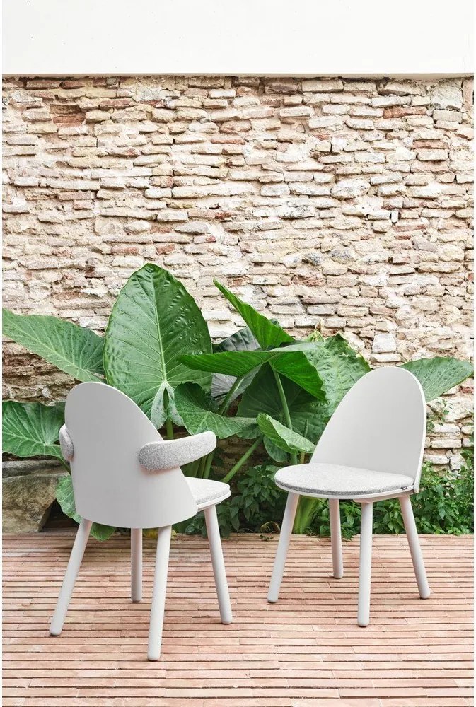 Sedia grigia con braccioli Uma - Teulat