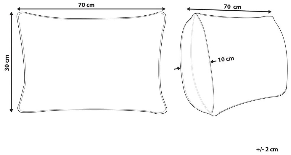 Cuscino iuta beige 30 x 70 cm LUINA Beliani