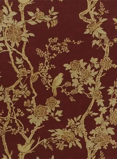 Ralph Lauren Carta da parati Marlowe Floral - Garnet