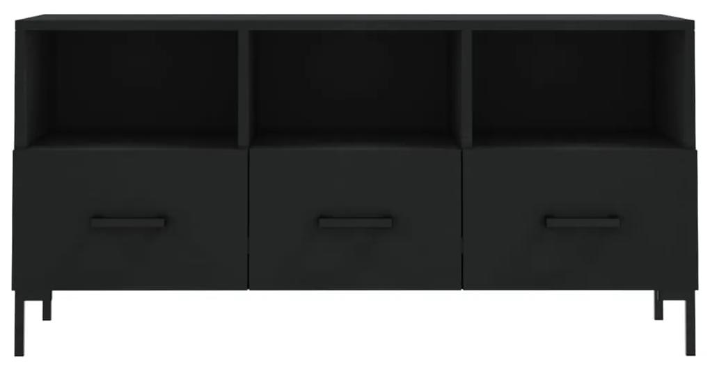 Mobile Porta TV Nero 102x36x50 cm in Legno Multistrato