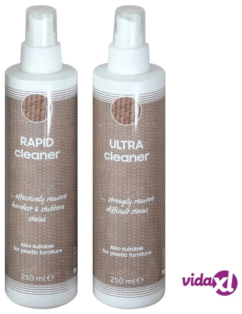 vidaXL Kit di Pulizia per Mobili Giardino Rattan e Textilene 2x250ml