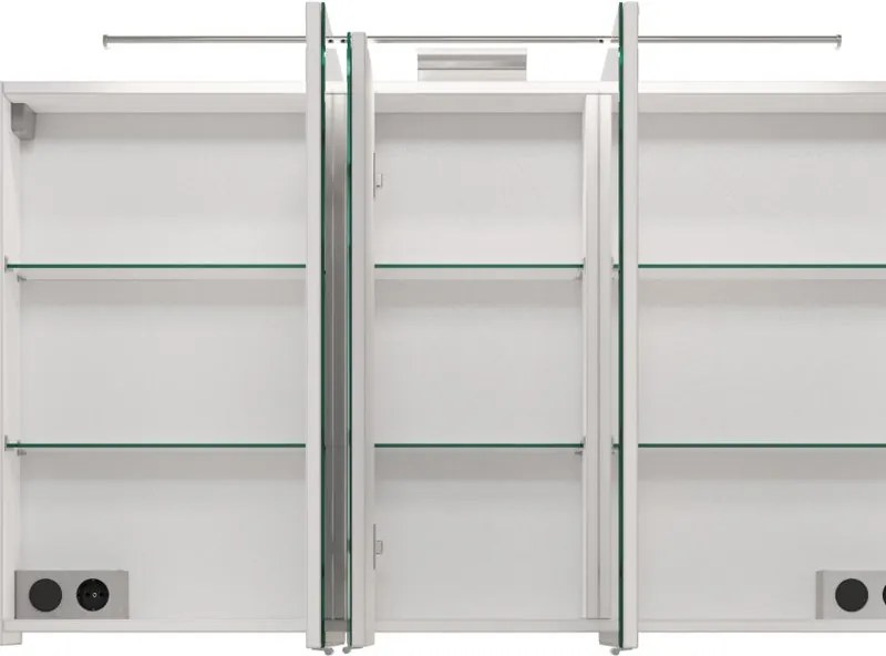 Specchio Contenitore Con Illuminazione PELIPAL bianco lucido L 120 x H 70.3 x P 17 cm