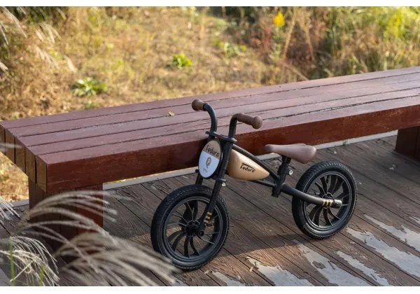 QPlay - Bici a spinta FEDURO nero/beige