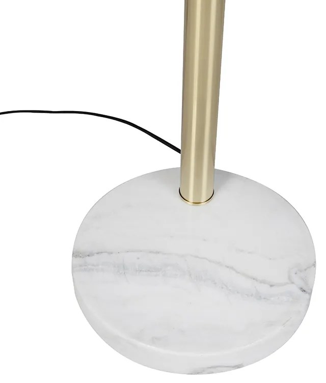 Lampada da terra Art Déco oro 5 luci - Sixties Marmo