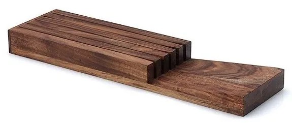 Continente C4873 - Portacoltelli 39x11x3,5 cm acacia