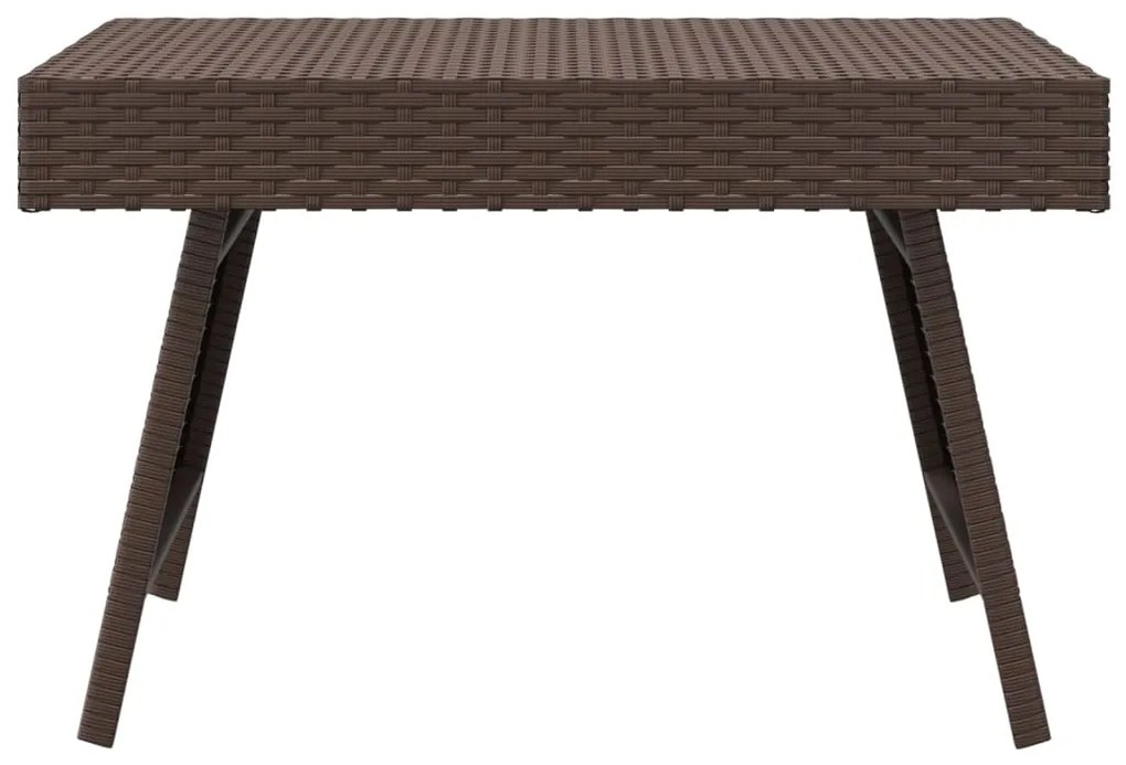 Tavolino pieghevole marrone 60x40x38 cm in polyrattan