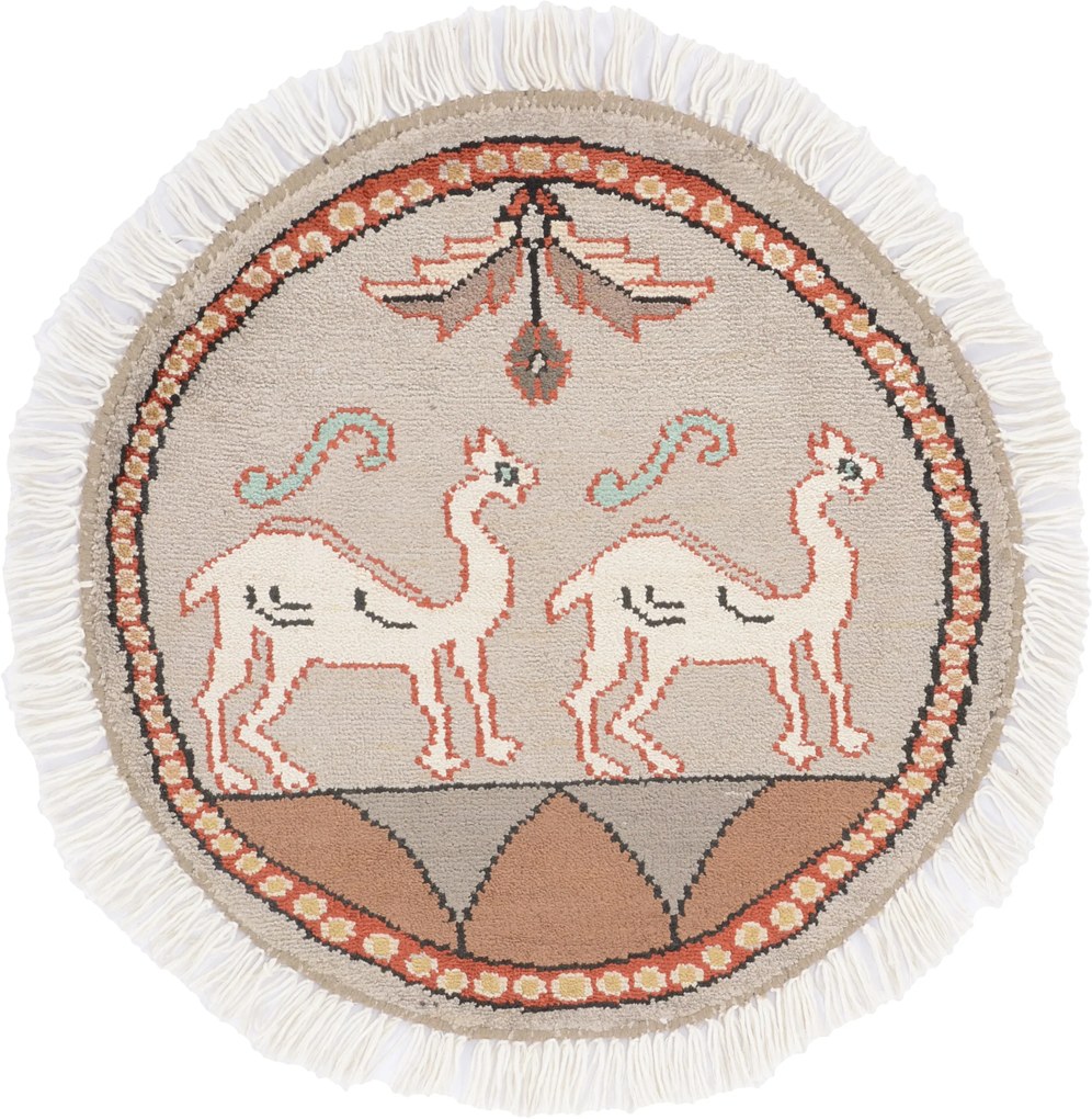 Agra Tappeto orientale 50 x 50 (Indian) Annodato A Mano