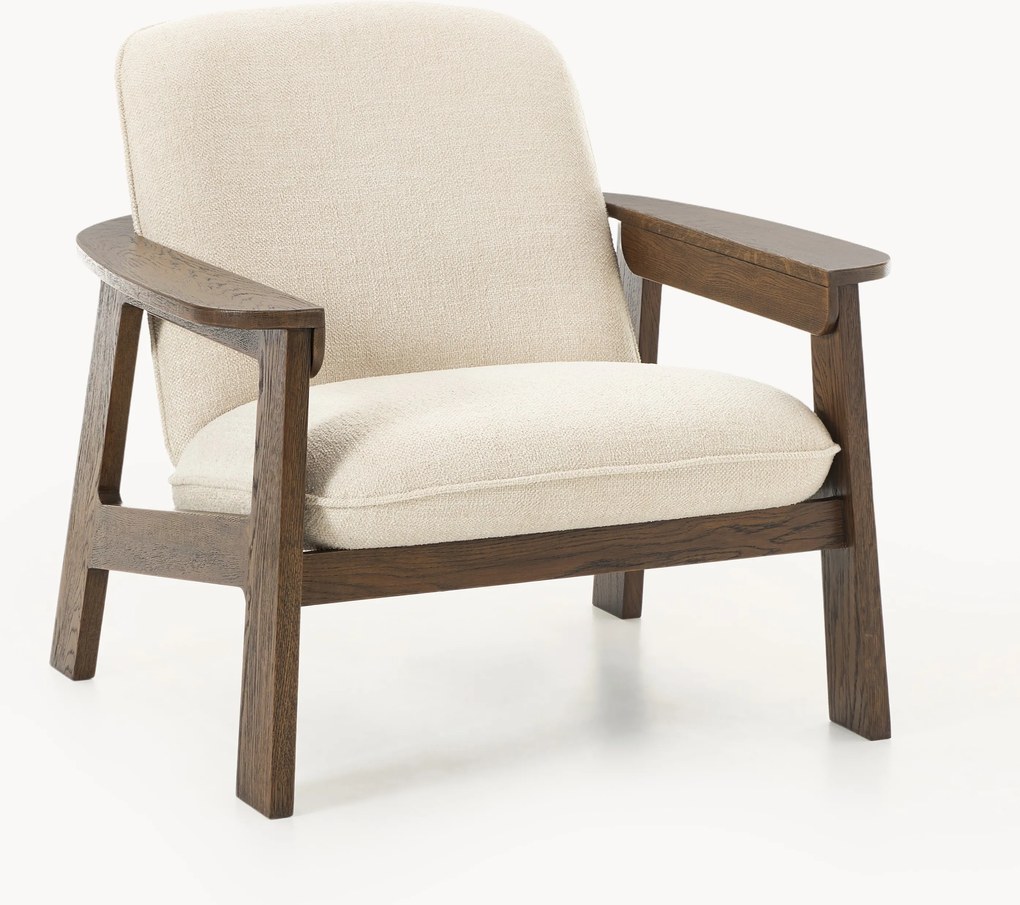 Sedia lounge in legno di quercia Steve