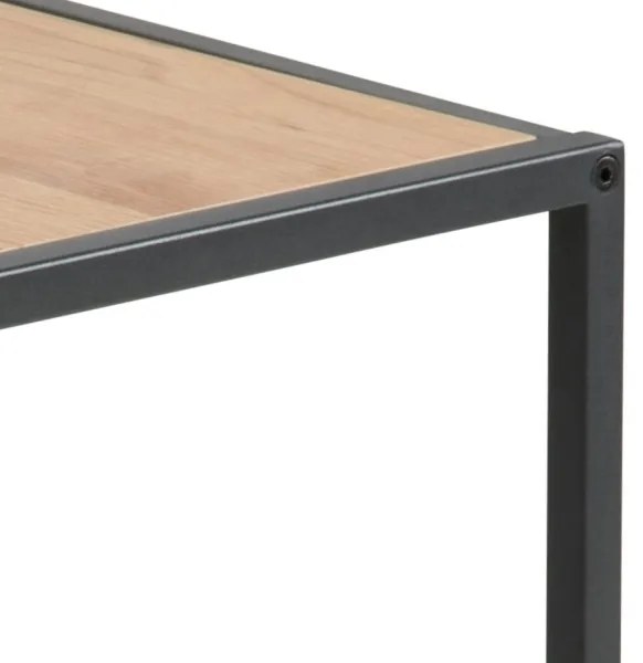 Set di tavolini da caffè SARON 2 pz quercia/nero