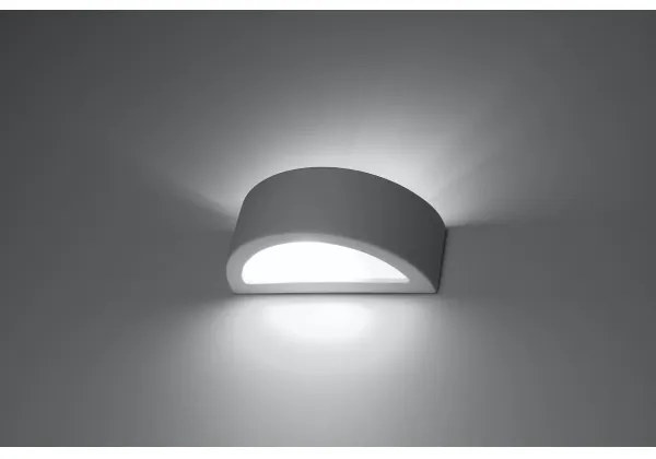 Sollux SL.1459 - Applique ATENA 1xE27/15W/230V 30 cm bianco