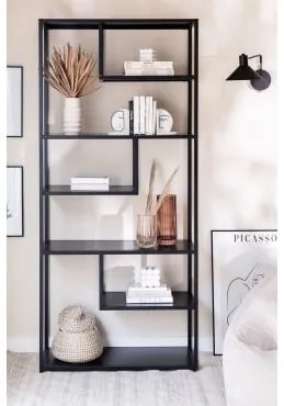 Libreria Thura in acciaio Nero - Sklum