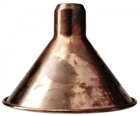 Paralume Large Conical Ø260 Raw Copper - Lampe Gras