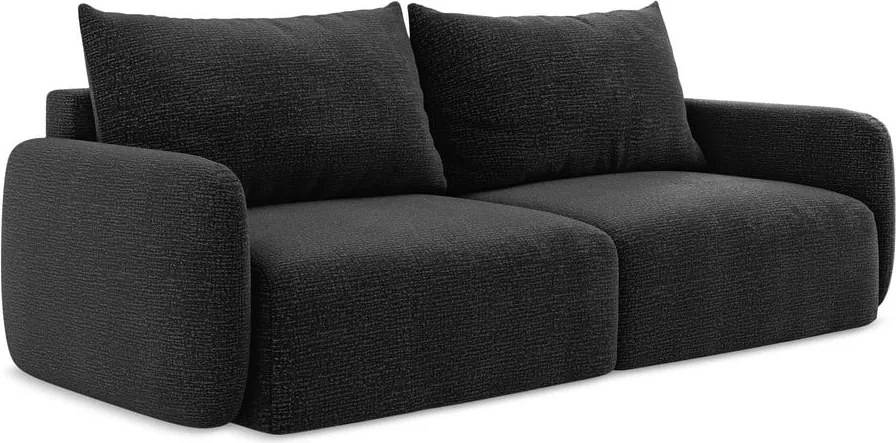 Divano nero allungabile/con contenitore 238 cm Kalena – Makamii