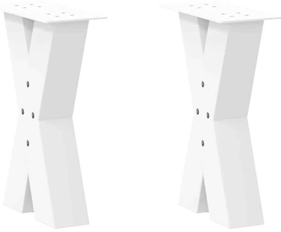 Gambe Tavolino Caffè A X 2 Pz Bianco 38x(42-43) Cm Acciaio /