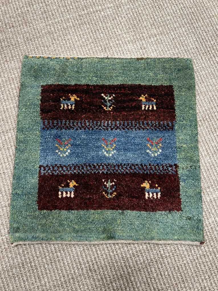 Gabbeh Tappeto 40 x 40 Rosso (Iran) Annodato A Mano