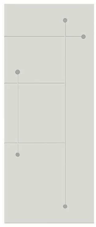 Pannello per porta d'ingresso P326 pellicolato pvc bianco L 92  x H 210.5 cm, Sp 6 mm apertura sinistra