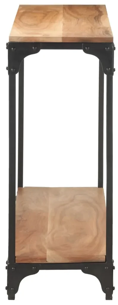 Tavolo consolle 110x30x75 cm in legno massello di acacia