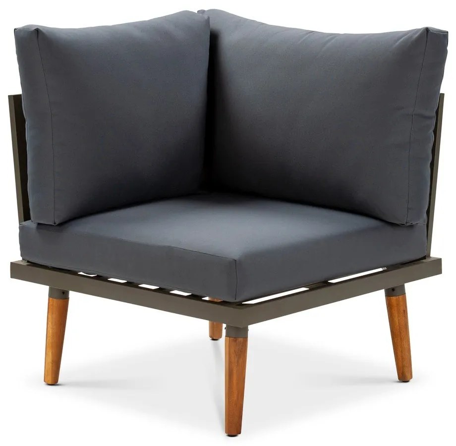 Divano da giardino grigio con struttura in legno di acacia Lustio - Bonami Selection