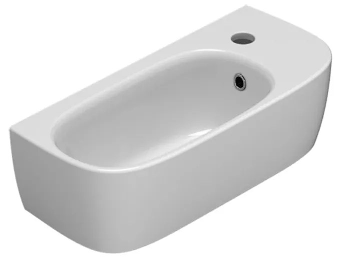 Globo Genesis Lavabo lavamani 50x22 Sospeso in ceramica Bianco Lucido