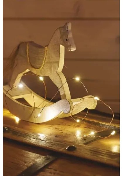 Catena natalizia LED 20xLED/2,4m bianco caldo