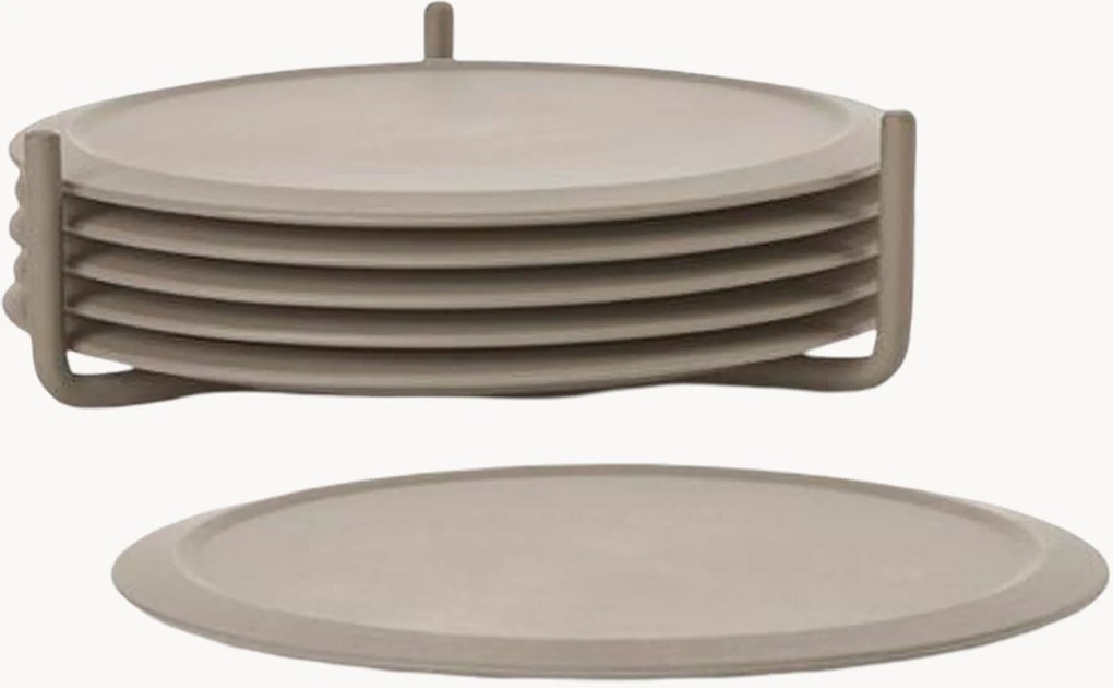 Set sottobicchieri in silicone con portasottobicchieri Singles 7 pz