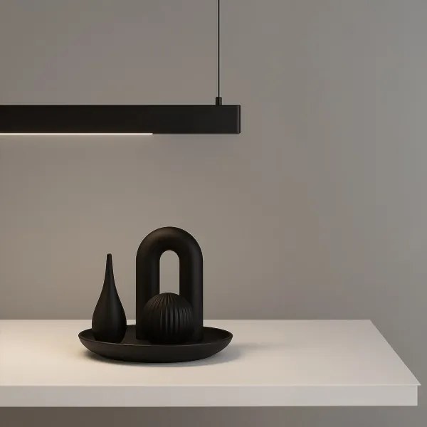 Lampadario LED su cavo LINEA LED/36W/230V 3000/4000/5700K IRC 90 nero