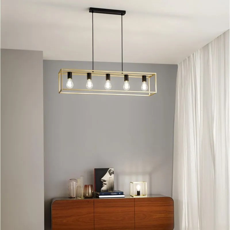 Lampadario Glamour Kimera oro 5x E27 LUCE AMBIENTE DESIGN