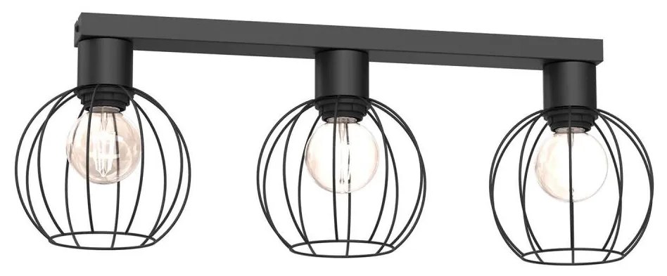 Faretto LAPS 3xE27/15W/230V nero