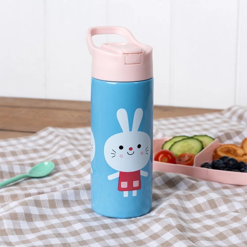 Bottiglia per bambini azzurra in acciaio inox 500 ml Lottie & Friends – Rex London