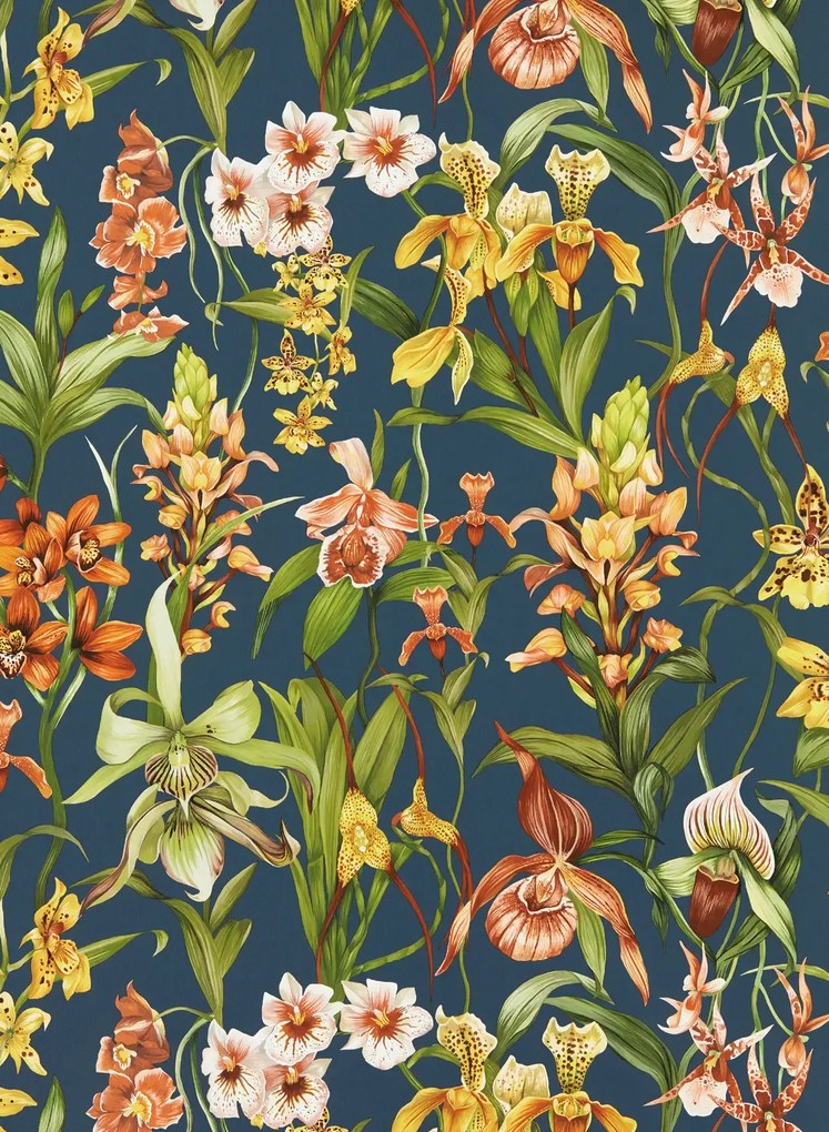 Harlequin Carta da parati Kalina - Midnight/ Baked Terracotta/ Nectar