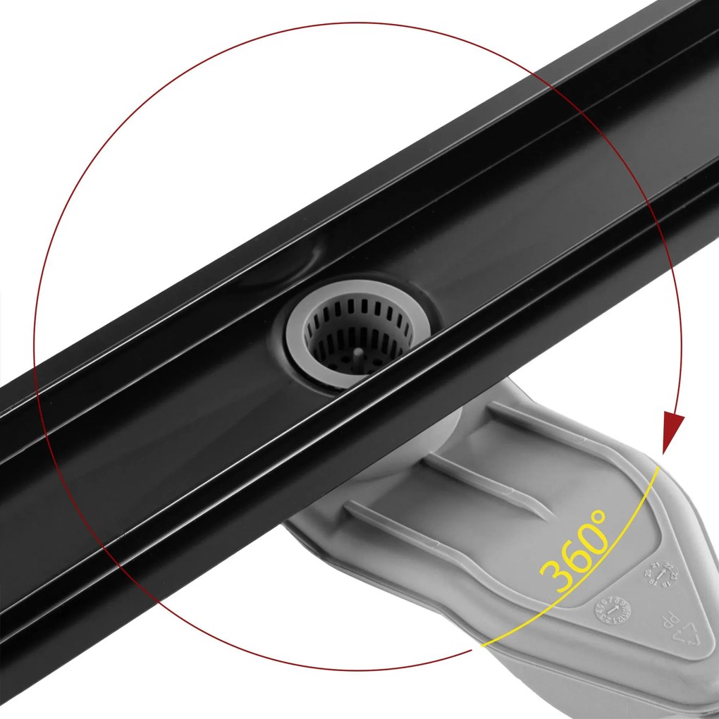 Scarico lineare Neox SuperFlow black 90