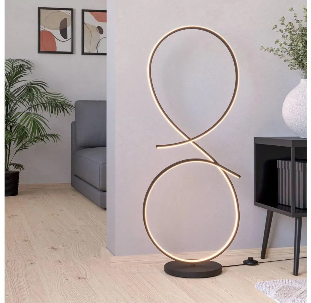 Eglo 901271 - Lampada LED da terra SERPINS LED/20W/230V 3000K nero