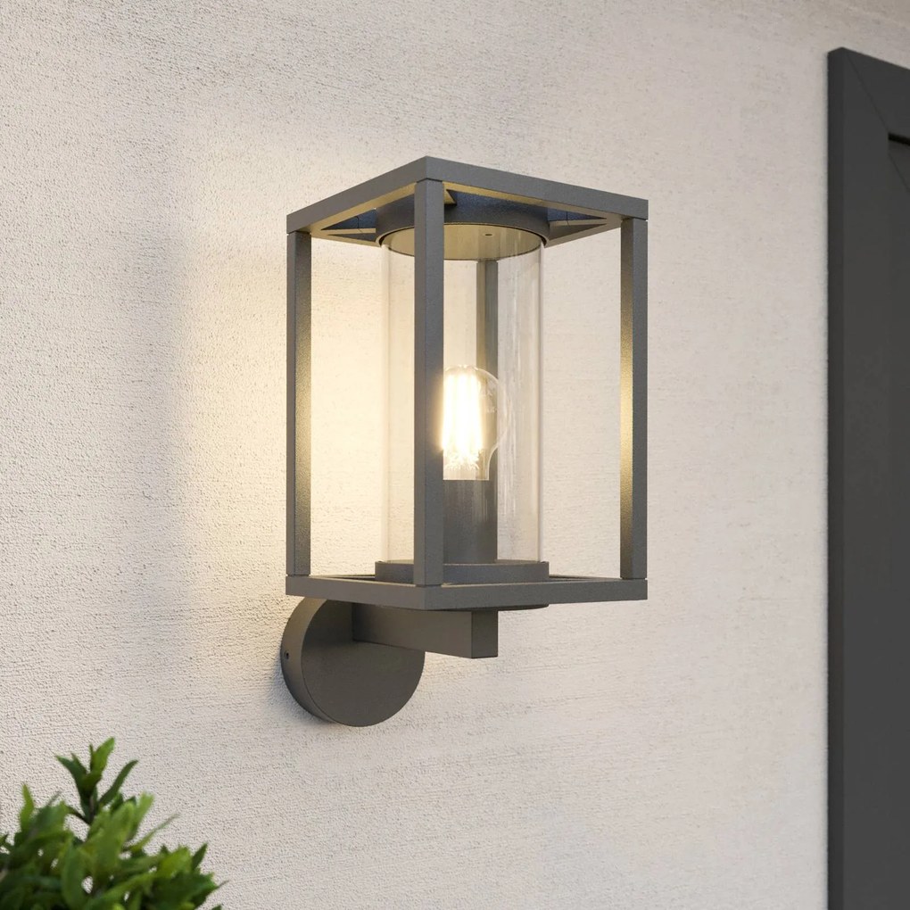 Lucande Applique da esterno Ferda, verticale, antracite, IP44