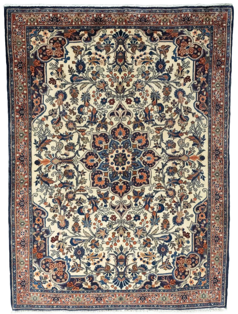 Bidjar Tappeto 160x110 Beige (Iran) Annodato A Mano