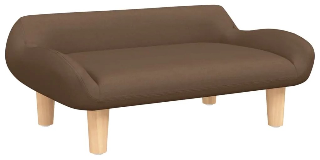 Divano per bambini marrone 70x40x24 cm in tessuto